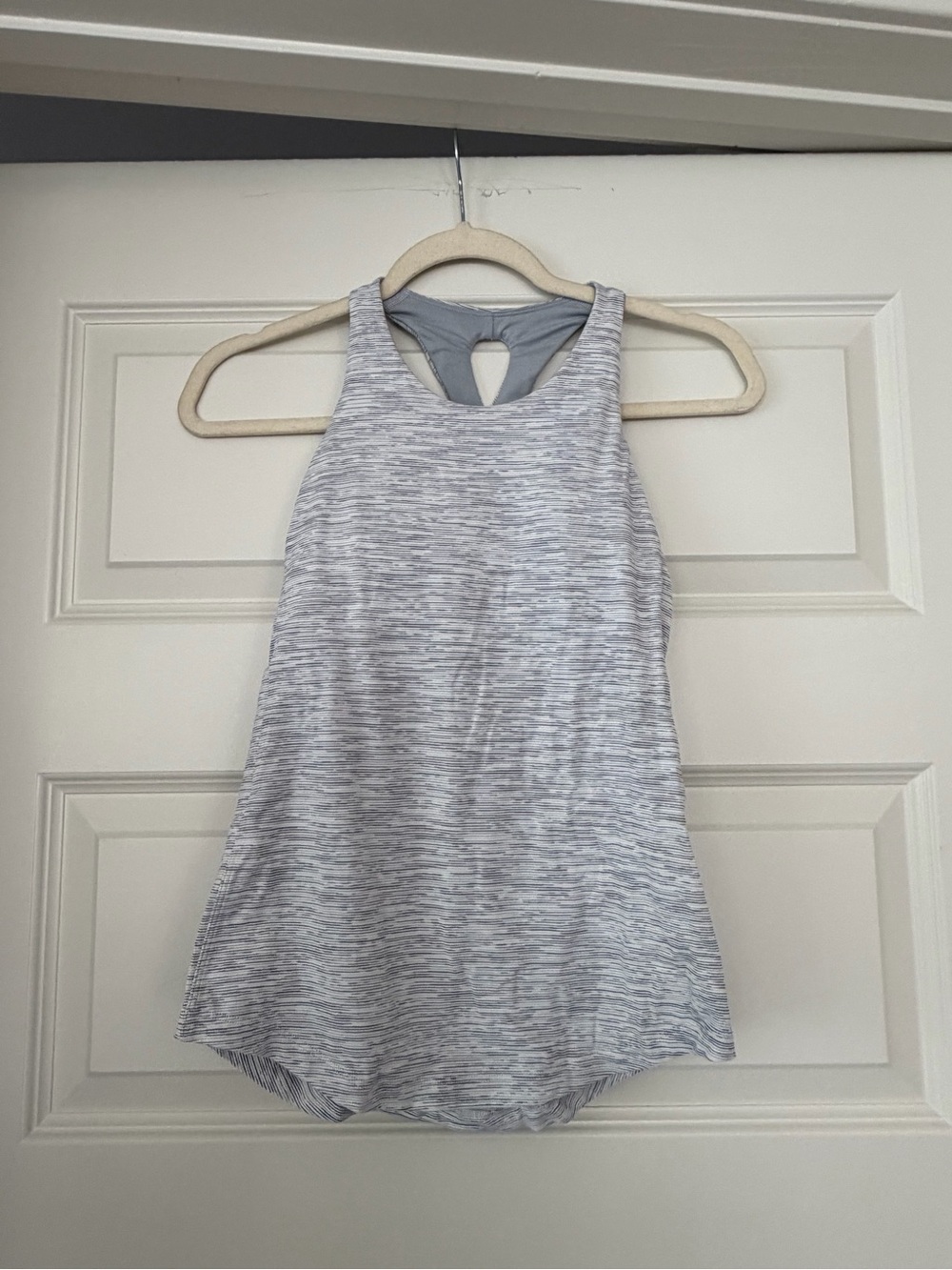 lululemon athletica Heathered Light Gray Racerback Tank